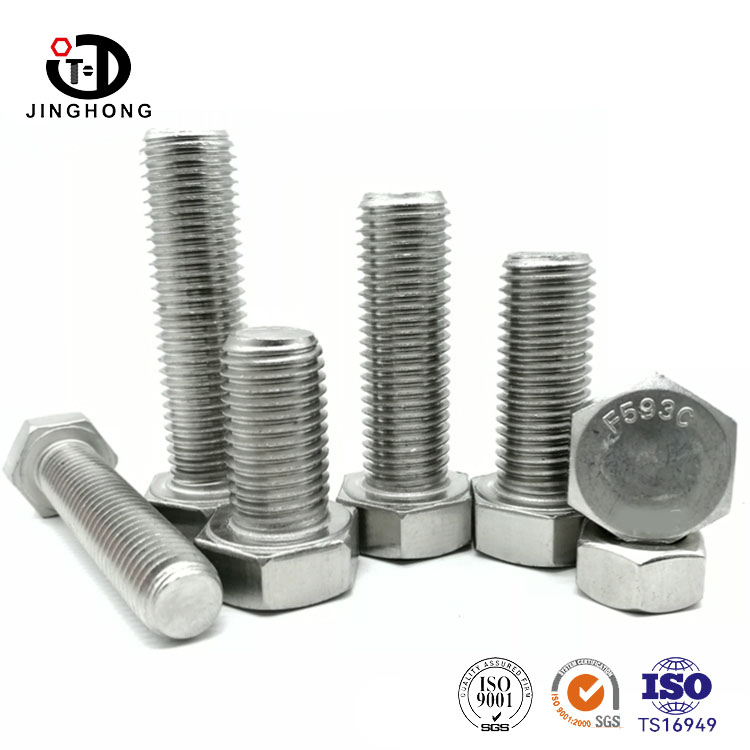 F593C स्टेनलेस स्टील हेक्स हेड बोल्ट
