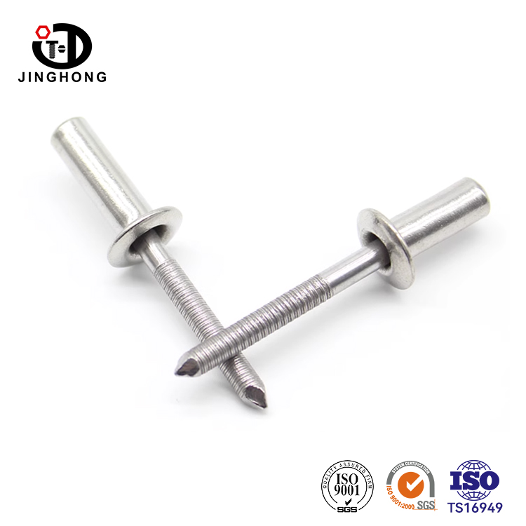 फ्लैट गोल सिर बंद अंत अंधा rivet